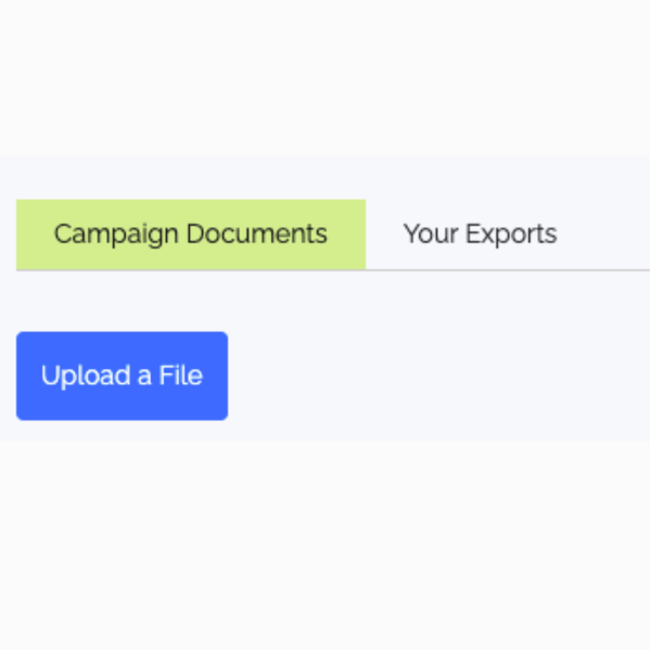 Picture showing two tabs, one for campaign documents and the other for the user's exprts