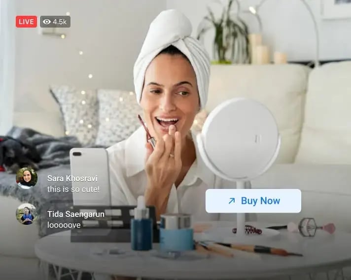 Facebook launched it’s live shopping feature so brands can connect with influencers for live stream shopping events